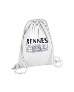 Sac de Gym en Coton Blanc Rennes Minimalist Ville France Bretagne 12 Litres