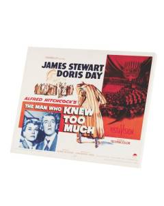 Tableau Décoratif  Vieille Affiche Anglaise de Film the Man Who Knew Too Much Rétro Poster Cinéma Vintage  (76 cm x 60 cm)