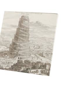 Tableau Décoratif  Tour De Babel Turris Babel Athanasius Kircher Dessin Bible (30 cm x 31 cm)