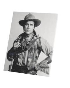 Tableau Décoratif  Photo de Cowboy avec Chapeau et Cigarette Original  (60 cm x 74 cm)