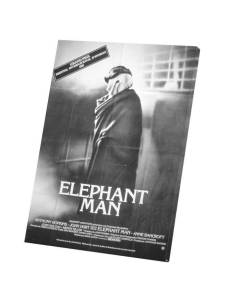 Tableau Décoratif  Vieille Affiche Française de Film Elephant Man Rétro Poster Cinéma Vintage  (30 cm x 41 cm)