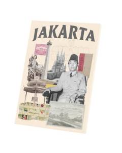 Tableau Décoratif  Jakarta Collage Indonésie Voyage Carte Postale (30 cm x 42 cm)