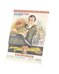 Tableau Décoratif  Vieille Affiche Française de Film Goldfinger Rétro Poster Cinéma Vintage  (30 cm x 40 cm)