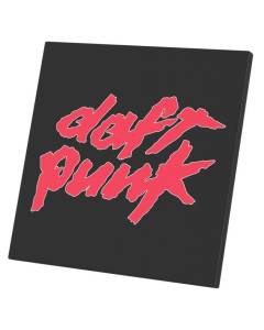 Tableau Décoratif  Daft Punk Logo Rouge RAM French Touch Electro (60 cm x 60 cm)
