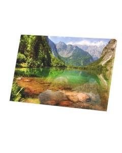 Tableau Décoratif  Lac de Montagne Eaux Limpides Vert (45 cm x 30 cm)