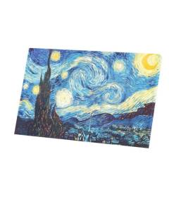 Tableau Décoratif  Van Gogh Nuit Etoilees Peinture Post-Impressionnisme (96 cm x 60 cm)