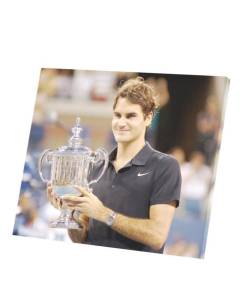 Tableau Décoratif  Trophee Grand Chelem Roger Federer Tennis Superstar Sport (71 cm x 60 cm)