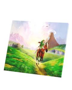 Tableau Décoratif  Zelda Plaine Hyrule A Cheval Jeux Video (71 cm x 60 cm)