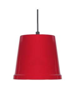 TOSEL Suspension 1 lumière - luminaire intérieur - acier rouge - Style inspiration nordique - H74cm L15cm P15cm