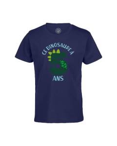 T-shirt Enfant Bleu Ce Dinosaure À 5 Ans Anniversaire Celebration Enfant Cadeau