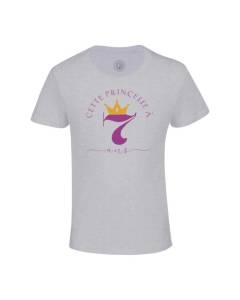 T-shirt Enfant Gris Cette Princesse À 7 Ans Anniversaire Celebration Enfant Cadeau