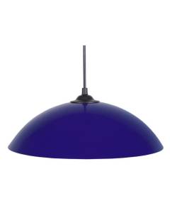 TOSEL Suspension 1 lumière - luminaire intérieur - acier bleu marine - Style inspiration nordique - H68cm L29,5cm P29,5cm