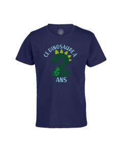 T-shirt Enfant Bleu Ce Dinosaure À 2 Ans Anniversaire Celebration Enfant Cadeau