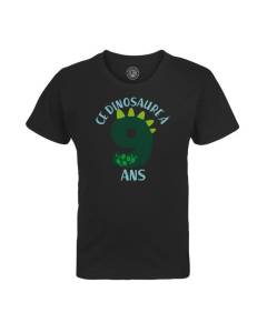 T-shirt Enfant Noir Ce Dinosaure À 9 Ans Anniversaire Celebration Enfant Cadeau