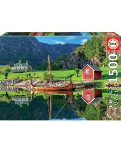 Puzzle EDUCA - Bateau Viking - 1500 pièces - Pour adultes