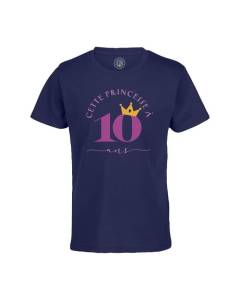 T-shirt Enfant Bleu Cette Princesse À 10 Ans Anniversaire Celebration Enfant Cadeau