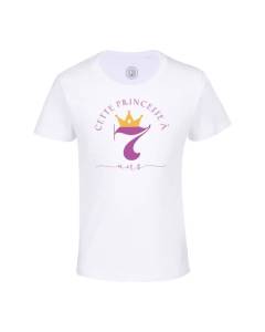 T-shirt Enfant Blanc Cette Princesse À 7 Ans Anniversaire Celebration Enfant Cadeau