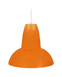 TOSEL Suspension 1 lumière - luminaire intérieur - acier orange - Style inspiration nordique - H89cm L30cm P30cm