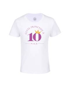 T-shirt Enfant Blanc Cette Princesse À 10 Ans Anniversaire Celebration Enfant Cadeau