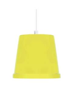 TOSEL Suspension 1 lumière - luminaire intérieur - acier jaune   - Style inspiration nordique - H74cm L15cm P15cm