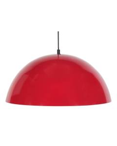 TOSEL Suspension 1 lumière - luminaire intérieur - acier rouge - Style inspiration nordique - H78cm L42,5cm P42,5cm
