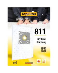 Lot de 4 sacs aspirateur Samsung et Dirt Devil TopFilter Premium ref. 64811