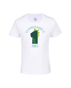 T-shirt Enfant Blanc Ce Dinosaure À 1 Ans Anniversaire Celebration Enfant Cadeau