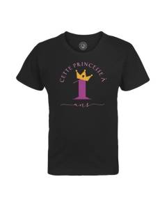 T-shirt Enfant Noir Cette Princesse À 1 Ans Anniversaire Celebration Enfant Cadeau