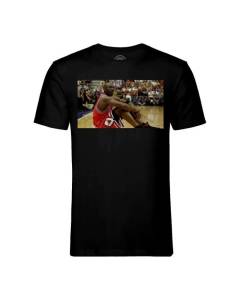 T-shirt Homme Col Rond Noir Michael Jordan Assis Chicago Bulls Basketball Superstar