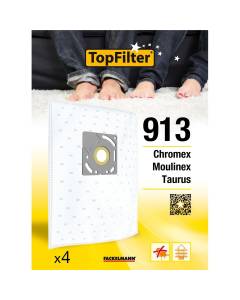 Lot de 4 sacs aspirateur Moulinex TopFilter Premium ref. 64913