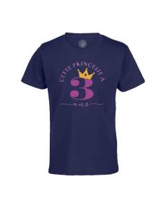 T-shirt Enfant Bleu Cette Princesse À 3 Ans Anniversaire Celebration Enfant Cadeau