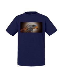 T-shirt Enfant Bleu Milan Royal Aigle Magnifique Oiseau de Proie Nature