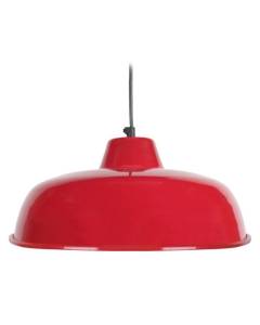 TOSEL Suspension 1 lumière - luminaire intérieur - acier rouge - Style inspiration nordique - H75cm L32cm P32cm