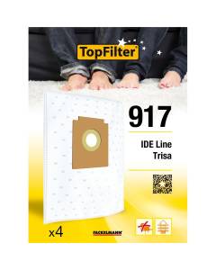 Lot de 4 sacs aspirateur IDE Line et Trisa TopFilter Premium ref. 64917