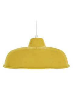 TOSEL Suspension 1 lumière - luminaire intérieur - acier jaune   - Style inspiration nordique - H75cm L32cm P32cm