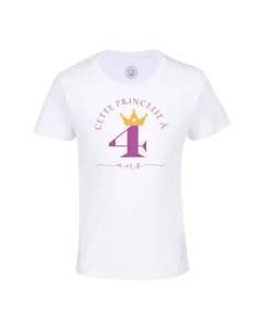 T-shirt Enfant Blanc Cette Princesse À 4 Ans Anniversaire Celebration Enfant Cadeau