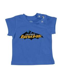 T-shirt Bébé Manche Courte Bleu Future Batwoman Héros Film