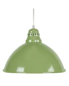 TOSEL Suspension 1 lumière - luminaire intérieur - acier vert kaki - Style inspiration nordique - H90cm L44cm P44cm