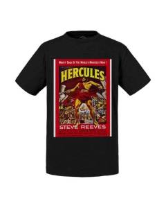 T-shirt Enfant Noir Hercules Vieille Affiche de Film Rétro Poster Cinéma Vintage