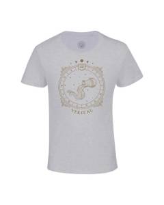 T-shirt Enfant Gris Verseau Cartomancie Signe Astrologie Zodiaque Astres Constellation Tarot