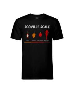 T-shirt Homme Col Rond Noir Scoville Scale Ma Copine Hot Piment Amour