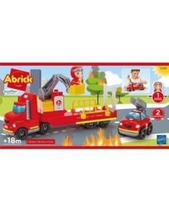 Jeu de construction Intervention pompier - Abrick - Ecoiffier - Nacelle pivotante - Camion pompier - 34 pièces