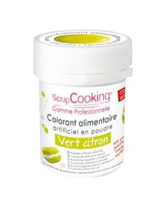 Colorant alimentaire (artificiel) - Vert citron - Scrapcooking