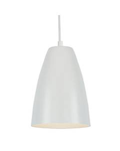 TOSEL Suspension 1 lumière - luminaire intérieur - acier blanc - Style inspiration nordique - H78cm L15cm P15cm