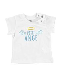 T-shirt Bébé Manche Courte Blanc Petit Ange Mignon Dessin Original