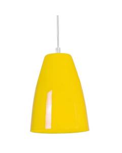 TOSEL Suspension 1 lumière - luminaire intérieur - acier jaune   - Style inspiration nordique - H78cm L15cm P15cm