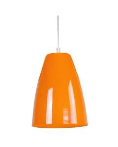 TOSEL Suspension 1 lumière - luminaire intérieur - acier orange - Style inspiration nordique - H78cm L15cm P15cm