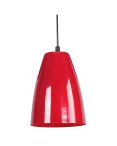 TOSEL Suspension 1 lumière - luminaire intérieur - acier rouge - Style inspiration nordique - H78cm L15cm P15cm