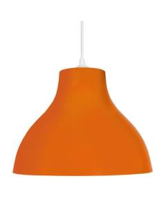 TOSEL Suspension 1 lumière - luminaire intérieur - acier orange - Style inspiration nordique - H85cm L30cm P30cm