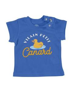 T-shirt Bébé Manche Courte Bleu Vilain Petit Canard Enfant Expression
